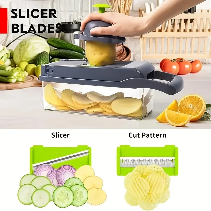 14/16 in 1 Multifunctional Vegetable Slicer Cutter Shredders Fruit Potato Chopper Carrot Grater