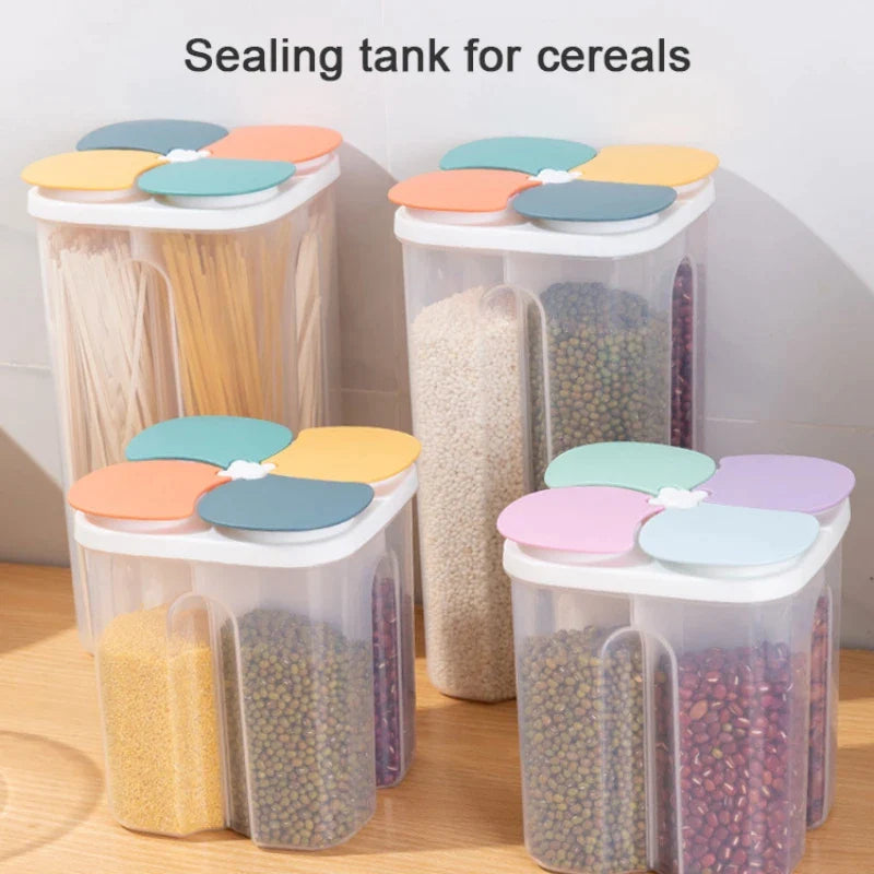 1500ML Grains Storage Tank Kitchen Compartment Storage Box Plastic Moisture-Proof